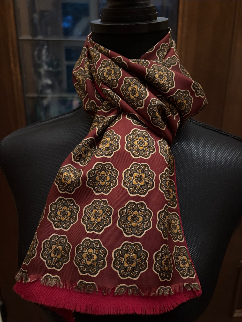 Men’s silk and wool scarf